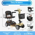 thumbnail image 3 of MS07 30 Miles Ecomobi 4 Wheels Mobility Scooter for Adults&Seniors, 350W Electric Powered Wheelchair Device with Extended Battery, Dual Baskets, Rotating Seat, Compact Duty Mobile for Elderly, 3 of 10