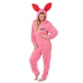 thumbnail image 2 of Christmas Mens Union Suit Zip-Up Onesie Pajama, Pink Bunny, Yeti, or Moose, 2 of 7