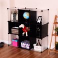 thumbnail image 2 of Costway 3 Tier 9 Cubic Bookcase Storage Cabinet Shelf Closet Organizer Home, 2 of 6