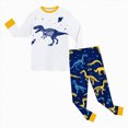 thumbnail image 5 of CAUYDY Child Boy Fall Winter Pajamas Clothes for Kids 5T 6T 7T 8T 9T 10T Long Sleeve T-Shirt Elastic Waist Pants 2PCS Soft Set Boys Sleepers Sizes 5-6 Years,Yellow, 5 of 5