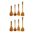 thumbnail image 1 of 8 Piezas Cuchara Pala de Madera EspáTula Larga de Arroz Antiadherente de Madera Cocina Utensilio de Cocina Juegos de Herramientas para FreíR una Mano, 1 of 8