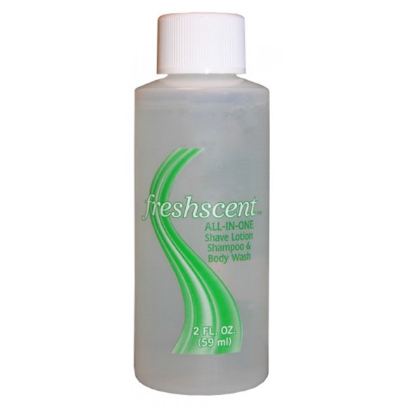 Freshscent™ Shampoo/ Shave Gel/ Body Wash (3 in 1) 2.0 oz clear bottle 59 ml 24 / Pack