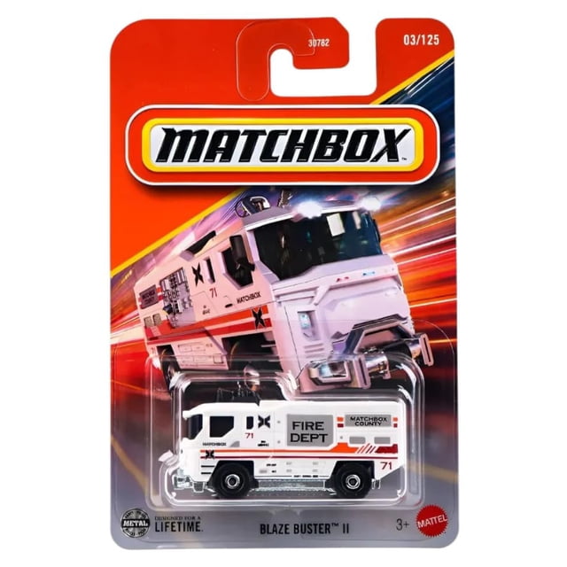 Vehículo de juguete Matchbox Blaze Buster II, escala 1/64, 03/125