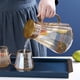 thumbnail image 3 of Jarra de vidrio grande Timcorr de 51 oz transparente con tapa y asa, 3 of 8