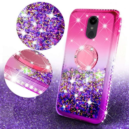 LG G7 ThinQ Case ,Glitter Cute Phone Case Girls with Kickstand, Bling