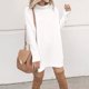 thumbnail image 3 of Gibobby Vestido casual para mujer Vestido de cuello redondo de manga larga de punto cómodo informal de otoño e invierno(Blanco,CH), 3 of 4