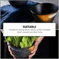 thumbnail image 4 of Mobutofu Simple Design Vegetable Serving Bowl Black Anti-corrosion for Food Serving 1Pack, 4 of 5