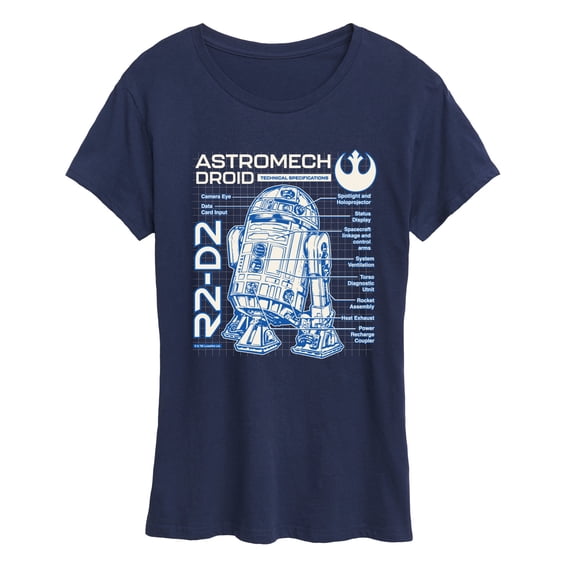 Star Wars - R2D2 Blueprint - Women's Short Sleeve Graphic T-Shirt