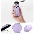 thumbnail image 1 of Small Mini Portable 5-folding Slim Pocket Flat Umbrella, Travel Mini Umbrella, 1 of 2