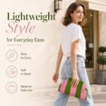 thumbnail image 3 of Striped Diamond Cloud Handbag for Women, 1 Pack Soft Knitted Crossbody Purse, Lightweight Clip Top Shoulder Clutch Bag for Everyday Style Travel(RL), 3 of 7