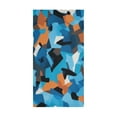 thumbnail image 6 of 2-Piece Polyester cotton Towel Set Absorbent Blue and Orange Abstract Pattern Seamless Hand Towel Bath Towel Soft and Comfortable Machine Wash 28.3x14.4, 6 of 7