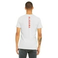 thumbnail image 3 of Daxton Adult Unisex Tshirt Alabama Script with a Vertical in the Middle Back, White Red, 3X-Large, 3 of 3