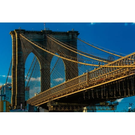 Brooklyn Bridge at sunset, NY NY - in black and white Print Wall (Best Cheesecake Brooklyn Ny)