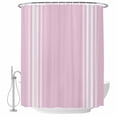 thumbnail image 2 of Pink Striped Waterproof Fabric Shower Curtain,Luxurious White Stripes Modern Abstract Art Waterproof Fabric Shower Curtain for Bathroom Curtains Bathtubs Shower Curtains with 12 Hooks Small 36x72in, 2 of 8