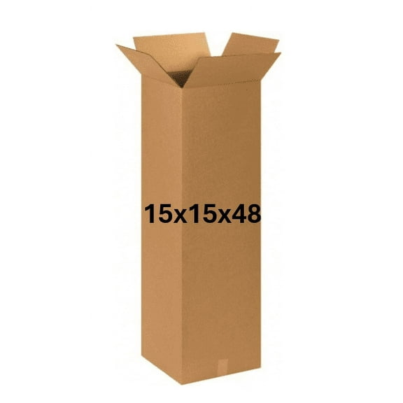 15x15x48 (200 lb strength) | SINGLE CARDBOARD BOX | TALL
