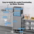 thumbnail image 6 of Coolski Commercial Ice Machine 550 Lb. Daily Production, 22'' Wide Ice Maker with Large Storage Bin, Industrial Ice Machine for Restaurants Bars Hotels, 6 of 8