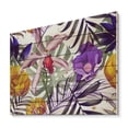 thumbnail image 2 of Designart 'VIntage Tropical Flowers IX' Traditional Print on Natural Pine Wood, 2 of 5