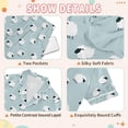 thumbnail image 4 of FORMRS Kids Short Sleeve Top and Pants Pajama Set Unisex Satin 2-Piece Sleepwear, Sizes 5-6Y, Cartoon Sheep Pattern, 4 of 8