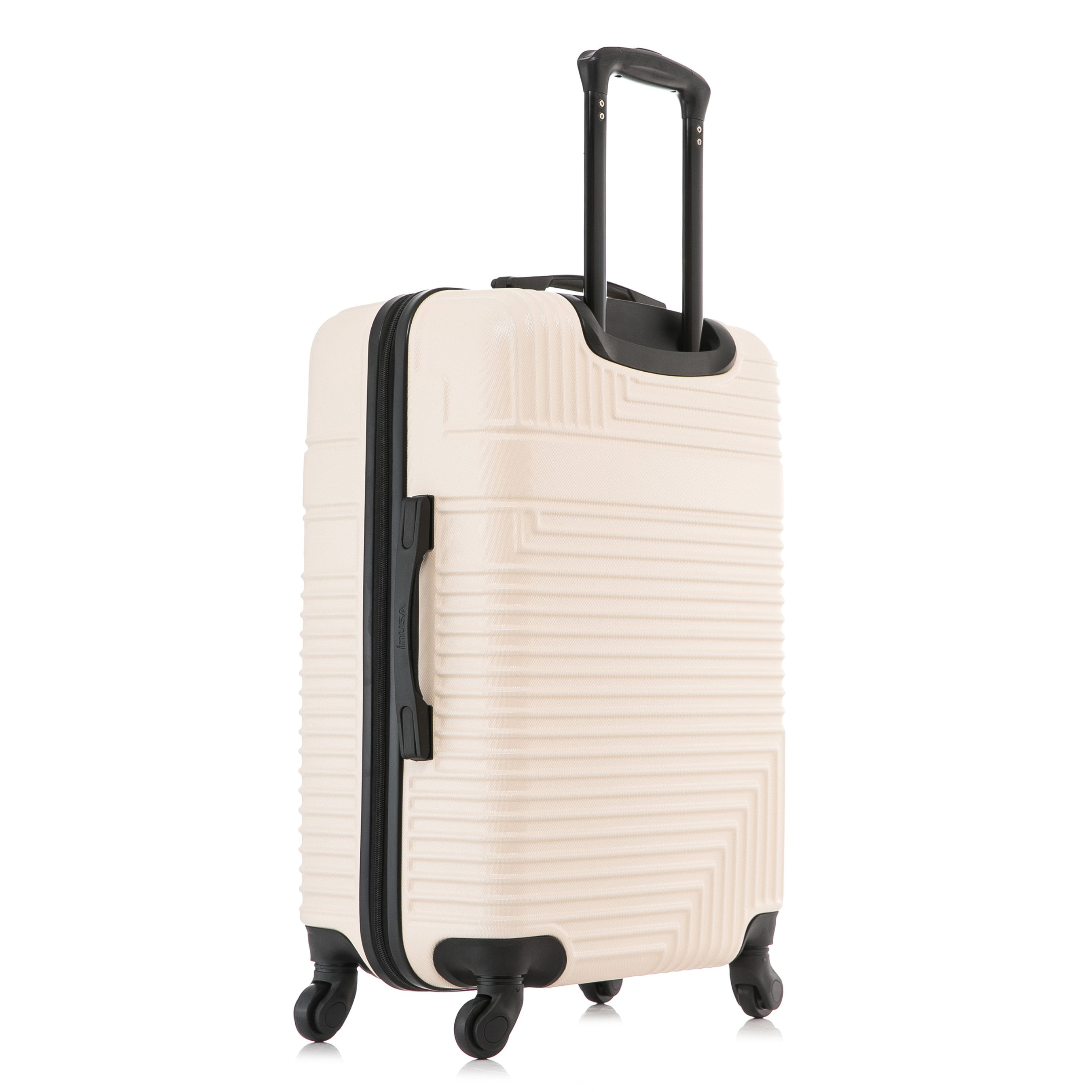 InUSA Resilience 24" Hardside Lightweight Luggage with Spinner Wheels, Handle, and Trolley, Sand