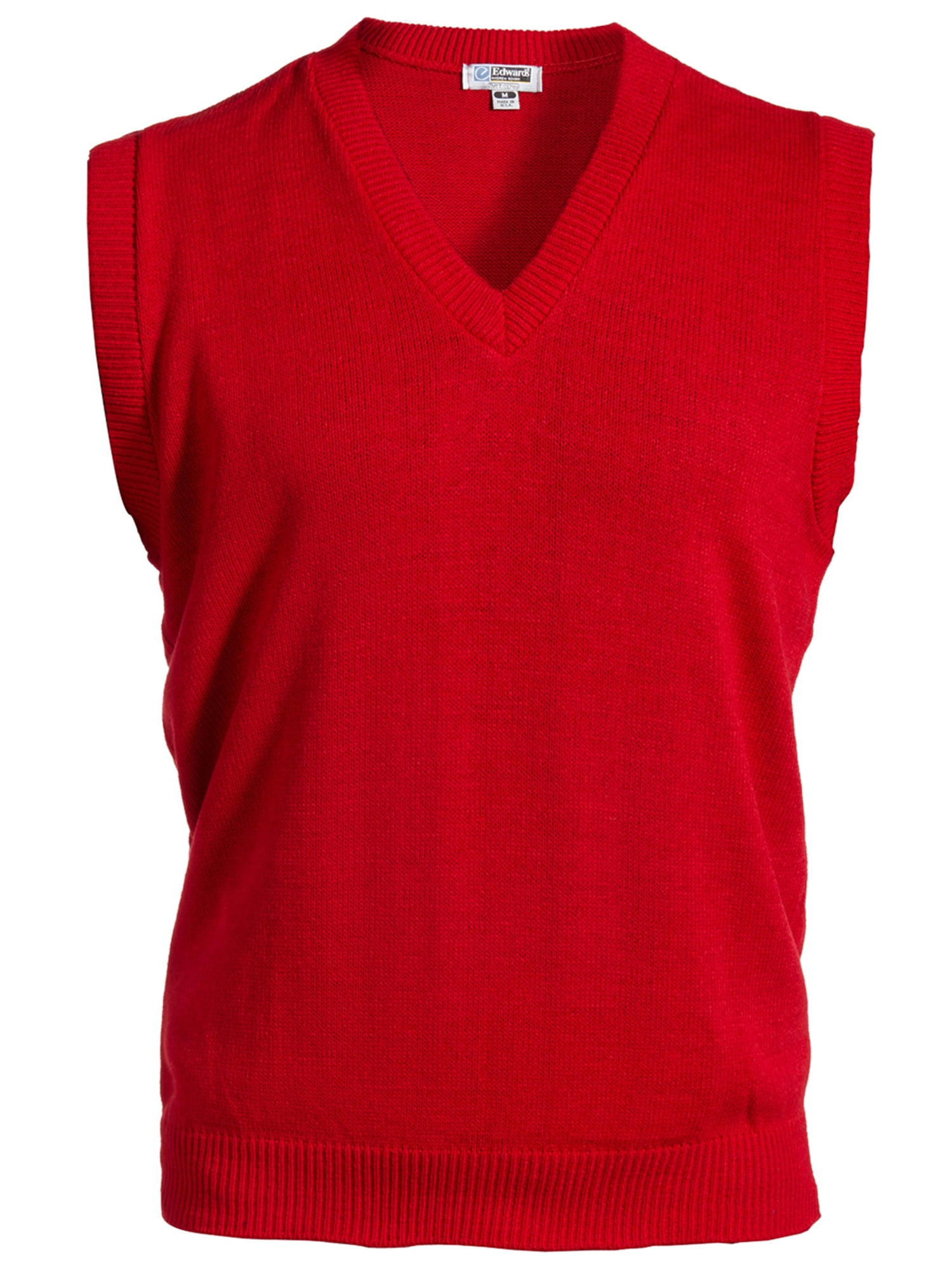 Edwards Garment Value V Neck Sleeveless Interlock Stitch Sweater Vest 165