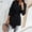 Black, variant on AOOCHASLIY Christmas Day Women Blouse Ladies Fashion Slim Casual Solid Color Pocket Lace Up The Waist Lapel Suit Coat
