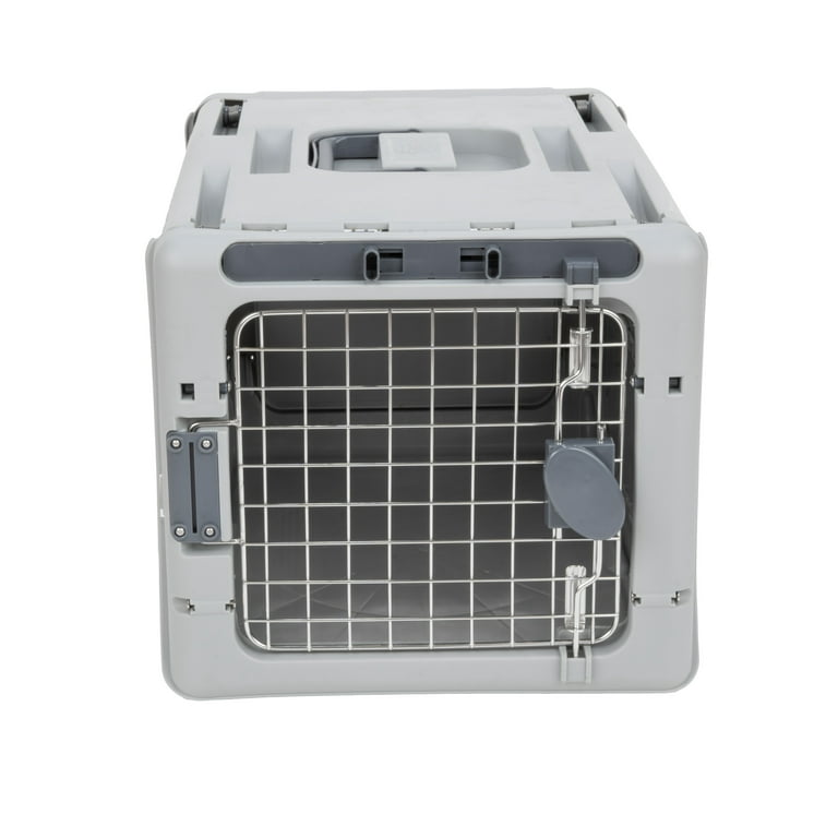 SportPet Designs Dog Kennels 19 Collapsible Plastic Pet Kennel Gray Small 1 Piece Walmart