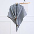 thumbnail image 1 of TINZ Womens Large Front Poncho Sweater Wrap Topper Knitted Elegant Shawls Cape Winkle Scarf And Thread Gown, 1 of 3