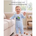 thumbnail image 3 of KIMI BEAR Newborn Baby Boy Romper Clothes 3 Packs Birthday Gift Short Sleeves Long Sleeves Excavator Jumpsuit Bodysuit with Hat Mittens 7pcs Clothing Blue NB, 3 of 7