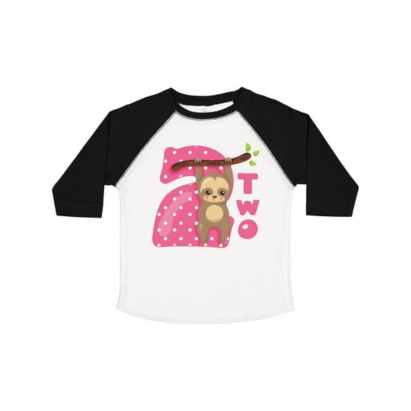 Inktastic Pink Sloth 2nd Birthday Girls Toddler T-Shirt