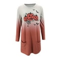 thumbnail image 3 of Julyccc Robe Mini Ample Citrouille d'Halloween pour Femmes à Manches Longues, Chandail Jumper, Hauts, 3 of 3