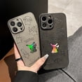 thumbnail image 2 of Funda de teléfono de dibujos animados láser en relieve de cuero de Anime Pokemon Pikachu para iPhone 14, 13, 12, 11 Pro Max, Xr, X, 7, 8, 14 Plus, Linda funda Fivean unisex, 2 of 2