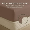 thumbnail image 3 of Sacred Thread Rayon Derived from Bamboo Sheets Twin XL Size, 18'' Deep Pocket Cooling Sheets for Hot Sleepers, 4 PC Cooling Sheets (Twin XL Size) (Mocha), 3 of 9