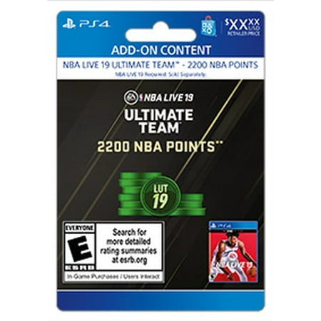 NBA Live 19 2200 NBA Points, EA, Playstation, [Digital Download]