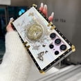 thumbnail image 4 of for Samsung Galaxy A16 Kickstand Case, Glitter Luxury Woman Girly Cute Butterfly Ring Holder Foldable Stand Shockproof Floral Pattern Golden Plated Soft TPU Flexible Cover for A16 5G, White, 4 of 14