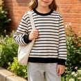 thumbnail image 3 of fatyb Sweatshirt for Toddler Cotton Striped Long Sleeve Boys Girls Crewneck Tops Kids Fashion Clothes, 3 of 6