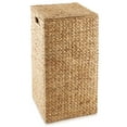 thumbnail image 4 of Casafield Laundry Hamper with Lid and Removable Liner Bag - Natural, Woven Water Hyacinth Square Laundry Basket for Clothes, 4 of 7