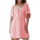 thumbnail image 2 of Vestido Mini Elegante con Escote en V Profundo y Lazo en Color Rosa M, 2 of 8