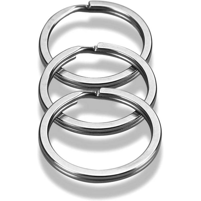 Small Key Chain Ring 50 PCS Metal Split Rings 20mm Stainless Steel