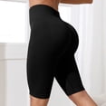 thumbnail image 5 of adviicd Women's High Waisted Yoga Capris with Pockets, Tummy Control Non See Through Workout Athletic Running Capri Leggings Biker Shorts (Black, S), 5 of 6
