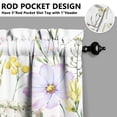 thumbnail image 2 of Farmhouse Floral Valance Curtain - 54 Inch Rod Pocket Window Topper with Botanical & Butterfly Design, Soft Polyester Fabric, Light Filtering for Kitchen, Modern Rustic Decor (1 Panel, 54x18 Inches), 2 of 3