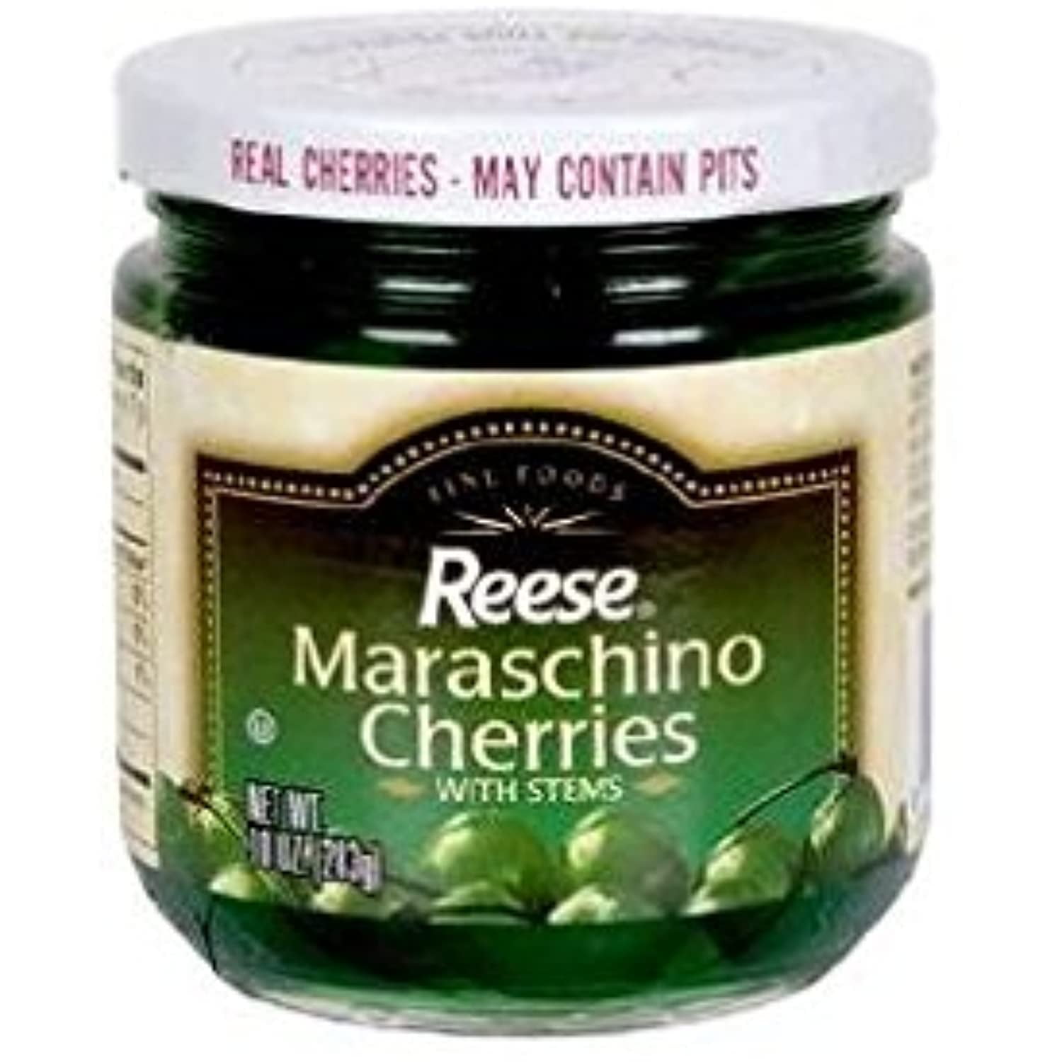 Reese Green Maraschino Cherries (Pack Of 2) 10 Oz Jars