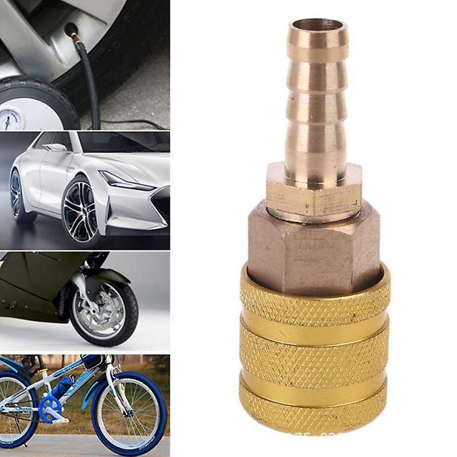 Abrazadera de boquilla de bomba de Clip de válvula de neumático, 1 Uds., latón macizo de 8mm, conexión rápida, conector de inflado, adaptador de bomba de inflador de mandril de aire