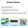 thumbnail image 3 of 20cm/8" Aluminum Cutting Rule Ruler, l Type Cutting Ruler with Non-Slip Rubber Backing Measuring Tool Accessory for Safe Use Cut Length Measurement, White, 3 of 6