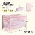 thumbnail image 4 of HARPPA Pack and Play with Bassinet,Portable Infant Playard & Playpen for Gril,Pink, 4 of 8