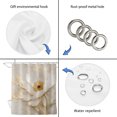 thumbnail image 5 of Cream Gold Flowers Bathroom Shower Curtains with 12 Hooks Polyester Waterproof Shower Curtain for Stalls and Bathtubs Modern Abstact Oil Painting Floral Decorative Bathroom Curtain 66x72 Inches, 5 of 9