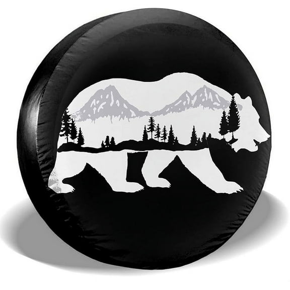 Camper Spare Tire Cover Mountain Adventure Wheel Protectors Tyre Covers Weatherproof Wheel Covers Universal Fit for Trailer Rv SUV Truck Camper Travel Trailers