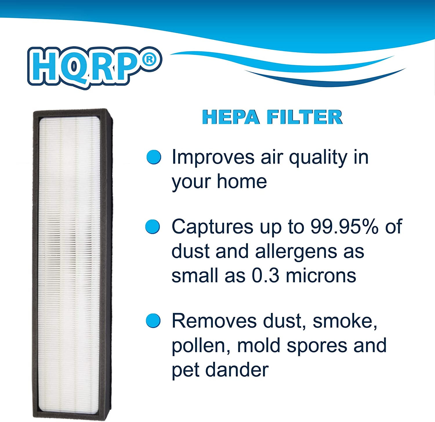 HQRP Filter Z + 4-Pack Carbon Filters for Black & Decker BXAP250 Tower Air Purifier BXFLTZ, XL Replacement