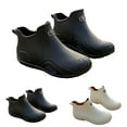 thumbnail image 2 of LIJCC Women Men Trendy Short Rubber Rain Boots Waterproof Deck Boots Ankle Outdoor Fishing Boot Comfortable Garden Work Shoes Lightweight Chelsea Boot Boating Camping Sailing, 2 of 4