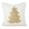 thumbnail image 3 of Saro Lifestyle 6494.W18S 18 in. Square Metallic Christmas Tree Design Cotton Poly Filled Throw Pillow, White, 3 of 5