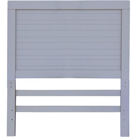 Timeless Grey Wooden Twin Headboard and Mounting Hardware. Classic Panel Design Great for Boys